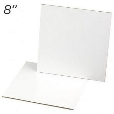 8" Square Coated Cakeboard 25 count