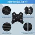 thumbnail image 5 of Weighted Vest 8 Lb Weight Vest for Woman Men Sport Weighted Vest with Reflective Stripe Adjustable Buckle Straps Back Black Mesh Pocket for Strength Training Running, 5 of 7