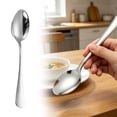 thumbnail image 2 of Silver Dinner Spoon,Stainless Steel Soup Spoons,Premium Food Grade Table Spoon,Heavy Duty Metal Tablespoon,Silverware Spoons for Home Kitchen Restaurant Dinner,Dishwasher Safe(6.7"), 2 of 6