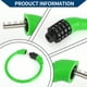 thumbnail image 2 of Candado de bicicleta Unique Bargains, cable portátil, anillo antirrobo, bloqueable, mini candado de anillo de 4 dígitos, aleación ABS, 45 cm, verde, 1 pieza, 2 of 6