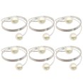 thumbnail image 2 of Zeus 6Pcs Artificial Pearl Spring Shape Towel Napkin Ring Hotel Party Banquet Decor, 2 of 7