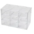 thumbnail image 1 of Transparent Drawer-Type Cosmetic Organizer with Six Compartments - Compact Dustproof Storage Box for Lipsticks, Jewelry & Makeup Accessories, Clear Pink Multi-Grid Desktop Case for Tidy Vanity, 1 of 3