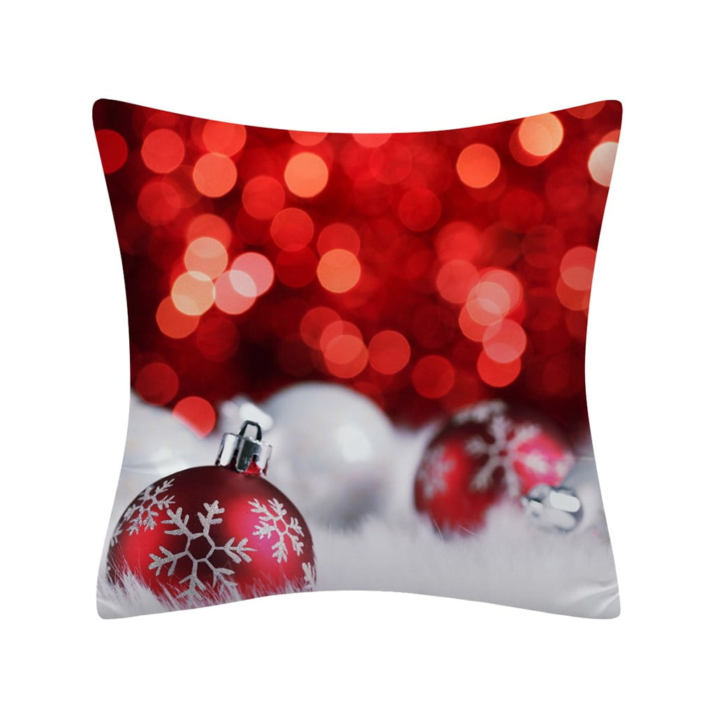 Christmas Pillow Case Glitter Bronzing Cotton Throw Cushion Cover Home Decor Yc 