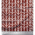 thumbnail image 1 of Soimoi Red Japan Crepe Satin Fabric Geometric Arrow Tribal Decor Fabric Printed Yard 42 Inch Wide, 1 of 3