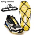 thumbnail image 2 of 1 Pair Anti Slip Snow Traction Cleats Spring Design Stainless Steel High Strength Shoes Ice Crampons for Climbing, 2 of 10