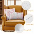 thumbnail image 4 of Pink Grey Coral Coastal Outdoor Pillow Covers, Waterproof Decorative Throw Pillowcases Set of 2, Summer Beach Seaside Nautical Couch Cushion Cases with Zipper for Outside Patio Garden Sofa 18"x18", 4 of 9