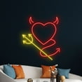 thumbnail image 5 of Handmadetneonsign Devil Heart Neon Sign, Devil Wall Art Decor, Bar Club Wall Decor, 5 of 5