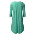 thumbnail image 6 of Jacenvly New Maternity Clothes for Women Pregnant Women'S Casual Loose Dress with Asymmetric Hem in Sleeves Maternity Dress Plus Size Green L Summer Dresses for Women, 6 of 10