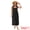 Black, variant on DARING DIVA Women's Maxi Tent Dress with Asymmetric Neck Balloon Sleeves XS Yellow