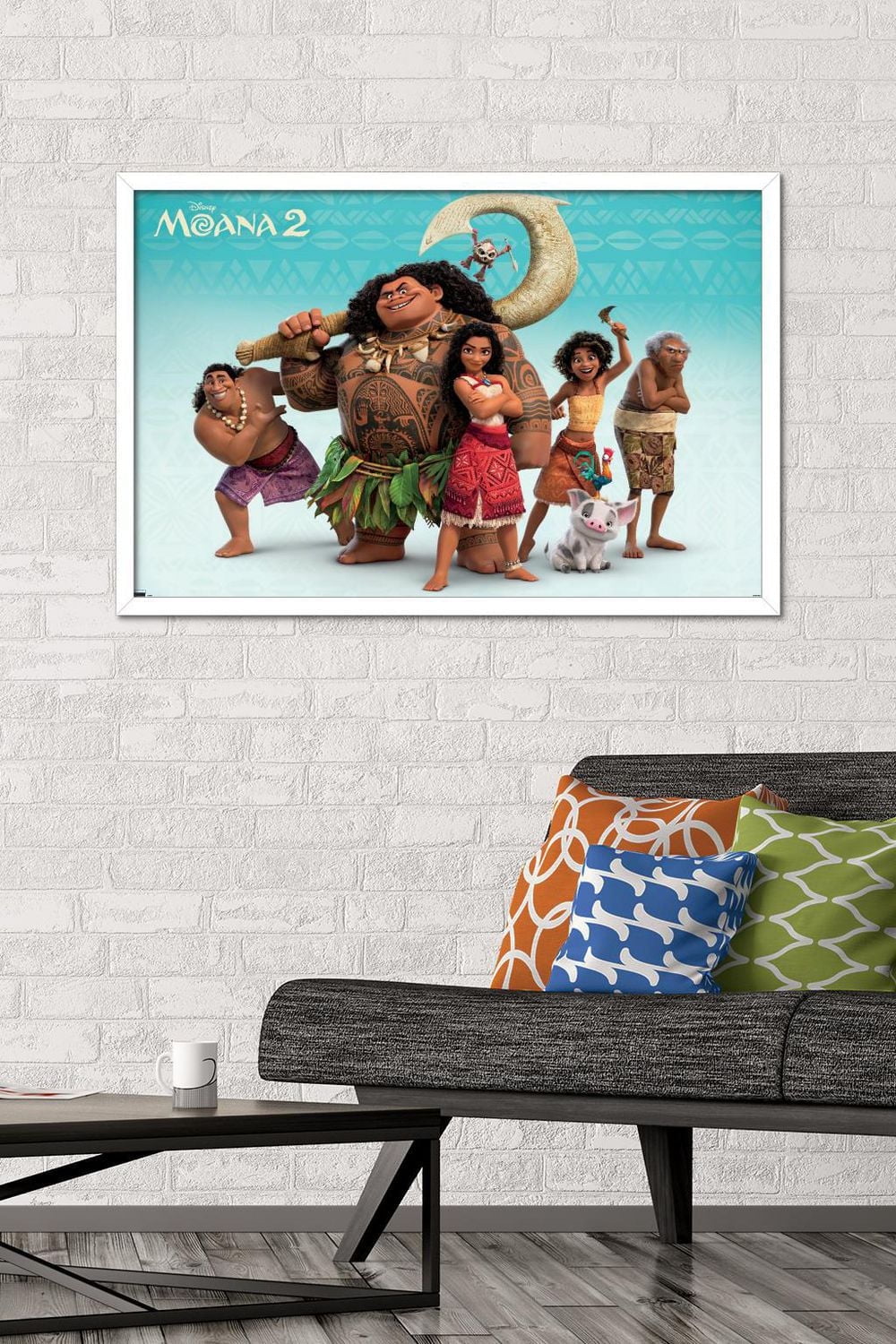 Disney Moana 2 - Group Wall Poster, 14.725" x 22.375" Framed