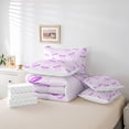 thumbnail image 6 of Feelyou Cool Girl Bowknot Bedding Comforter Set 7 Pieces, Fashion Princess Ribbon Full Bedding Set, Kawaii Bow-tie Bow Black Reversible Fitted Sheet Flat Sheet, Ultra Soft Bedroom Decor, 6 of 8