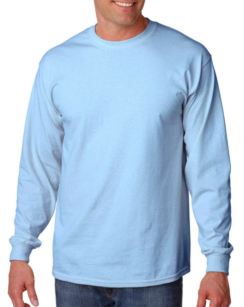 Gildan G2400 Maglia A Maniche Lunghe Ultra Cotton – Azzurro Chiaro – Taglia L – 100% Cotone