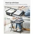 thumbnail image 3 of Foldable Luggage Rack with Storage Shelf, Steel Frame for Guest Room, Hotel, Bedroom - Black, 3 of 7