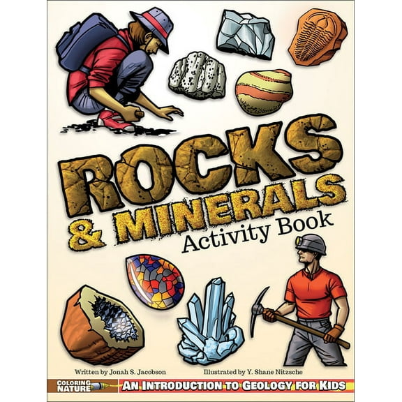 Coloring Nature Rocks & Minerals Activity Book: An Introduction to Geology for Kids, (Paperback)