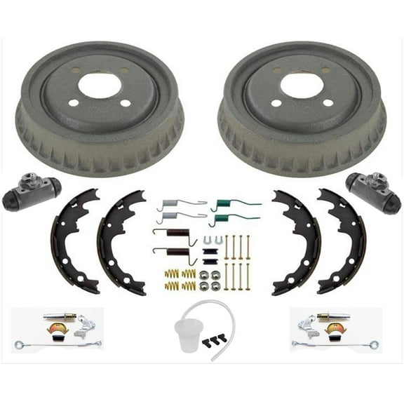 Rear Brake Drums Brake Shoes Springs Hardware for Ford Mustang 1985-1993 9Pc Kit