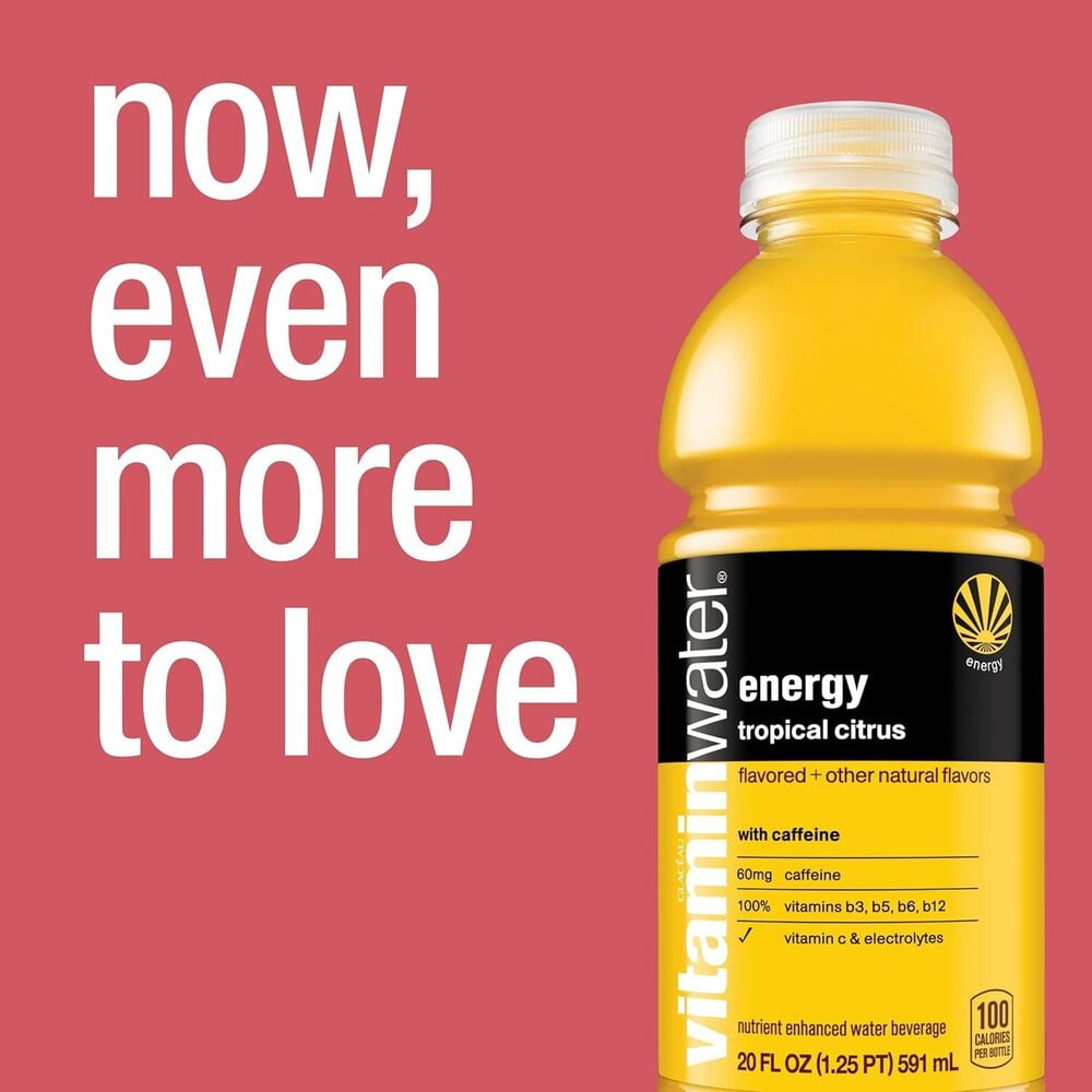 Vitaminwater Energy Electrolyte Enhanced Water W/Vitamins, Tropical Citrus Drink