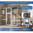 thumbnail image 3 of 4-Tier Catio Outdoor Cat Enclosure, Large Weatherproof Cat House with Sleeping Condos & Window Access for Multiple Cats, 3 of 8