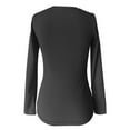 thumbnail image 5 of EDFBUYKRS Womens Button Down Shirt V Neck Long Sleeve Button Down Blouses Tops Casual Long Sleeve Collared Oversized Blouses Tops Ladies Tops and Blouses Xl, 5 of 5