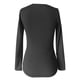 thumbnail image 4 of MHFRRA Camiseta de Manga Larga Acanalada, Ajustada, con Cuello En V, Informal, Elástica, Suave y Cómoda, Básica para Uso Diario Gris Oscuro, 4 of 4