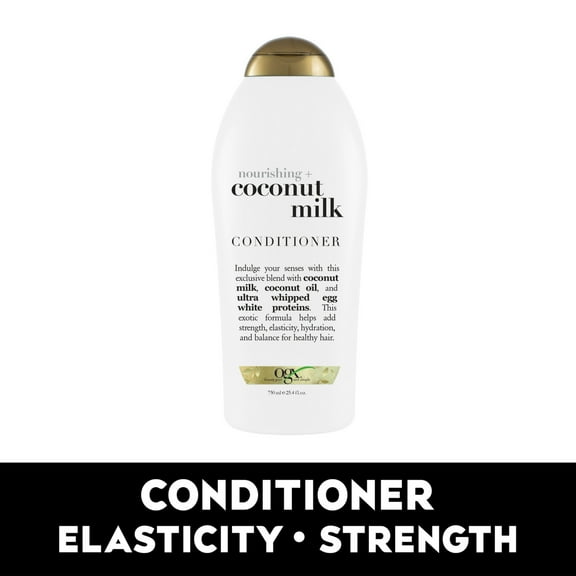 OGX Nourishing   Coconut Milk Moisturizing Daily Conditioner with Egg White Protein, 25.4 fl oz