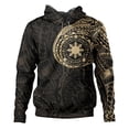 thumbnail image 3 of Sudadera con capucha con estampado tribal de sol Lapu Lapu con tatuaje polinesio filipino en 3D para hombres y niños, ropa con capucha genial a la moda, 3 of 4