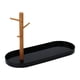 thumbnail image 2 of Bandeja de bambú para guardar llaves, organizador de joyas con forma de rama colgante, expositor de joyas negro, 2 of 9