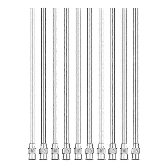 10 Pcs Blunt Tip Dispensing Needles 4 Inch, 12 Gauge Stainless Steel Blunt Needles Fluid Applicator 10G