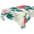 thumbnail image 5 of Ryvnso Peony Flowers and Leaves Rectangle Table Cloth Tablecover Dinning Tablecloth 54"x72", 5 of 8