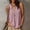 *Pink, variant on ClodeEU Women's V Neck Sleeveless Collared Pleated Blouse,Solid Color Casual Tank Top for Summer Army Green,Women's Plus L