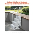 thumbnail image 4 of VEVOR Échelle de Piscine Grise à 4 Marches avec Doubles Mains Courantes, Supporte 400 lb pour Piscine de 48 à 54 Po, 4 of 9