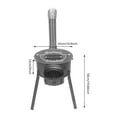 thumbnail image 4 of ToppiJoy Multifunction Wood Burning Stove with Grill Rack, Camping Wood Stove Hold up 220.46lbs, Portable Wood Stove for Camping 19.68in Height, 4 of 24