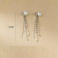 thumbnail image 2 of K-KED 925 Sterling Silver Tiny Pearl Beads Stud Earrings Tassel Womens-Gold, 2 of 7