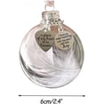thumbnail image 3 of Bola de plumas de adorno navideño transparente, una pieza de mi corazón está en el cielo, adornos redondos de bolas de plástico transparente de 2,4 ''/60 mm, colgante conmemorativo para árbol de Navidad, regalo Zhivalor HMFJ173-9, 3 of 3