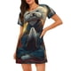 thumbnail image 1 of Easygdp Sunset Meditating Bichon Frise Camisón de manga corta para mujer, informal, estampado, 1 of 6