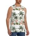 thumbnail image 2 of Fotbe Men's Flamingo Palm Trees Print Men's Sleeveless Muscle Tank Tops Casual T-Shirts for Gym Workout Beach-3X-Large, 2 of 8