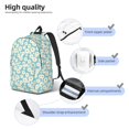 thumbnail image 3 of Rocae Daisy Floral A for Durable Canvas Backpack Leisure Large Bag Travel Rucksack Multi-function Backpack Medium, 3 of 8