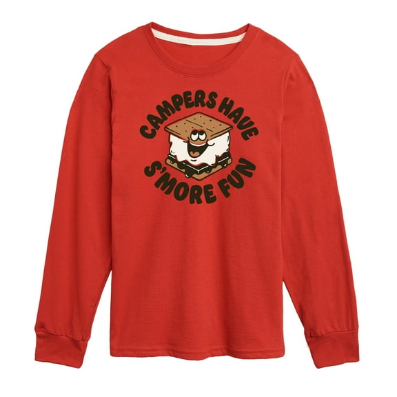 Instant Message - Camping Is Smore Fun - Toddler & Youth Long Sleeve Graphic T-Shirt