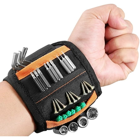 

Magnetic Wristband with Strong Magnets Tool Gifts with 15 Magnets for Holding Screws/Nails/Drill DIY Tool Belt Tool Carpenter