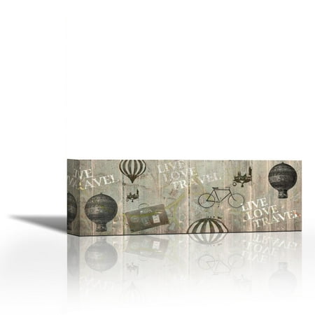 Live Love Travel 2 Contemporary Fine Art Giclee On Canvas Gallery Live Love Travel 2 Contemporary Fine Art Giclee On Canvas Gallery Wrap Wall Décor Painting 27 X 9 Inch Ready To Hang