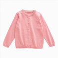thumbnail image 3 of xaweyi Girls Spring And Thin Cardigan Sweater Comfortable Soft Stylish Solid Color Girls Sweater Coat,Sizes 18-24 Months, 3 of 9