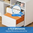 Dextrus 2Drawer Wood File with Charging Station, Lock, Open