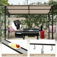 thumbnail image 6 of Gymax 7'x4.5' Grill Gazebo Outdoor Patio Garden BBQ Canopy Shelter Storage Hook Beige, 6 of 10