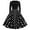 Black, variant on IROINNID Long Sleeve Dress for Women A Line Flare Vintage Dress Belt Prom Long Sleeve Polka Printing ,Black