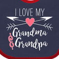 thumbnail image 4 of Inktastic I Love My Grandma and Grandpa Heart and Arrows Boys or Girls Baby Bib, 4 of 4