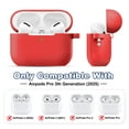 thumbnail image 3 of GALAPROX Compatible with AirPods Pro 3 Case with Keychain/Hand Strap, Pro 3rd Generation[2025] Silicone Protective Shockproof Headphone Cover Support Wireless Charging-Red, 3 of 6