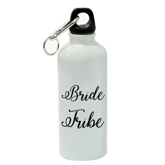 Bride Tribe White Aluminum Sports 20 oz Water Bottle