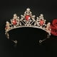 thumbnail image 2 of KAKOWELY Corona de novia Tiara nupcial de boda Corona de diamantes de imitación Tiara de diamantes de imitación Tocado de fiesta, 2 of 5