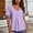 *Purple, variant on Women's V Neck Crochet Lace Patchwork Short Sleeve Top ,Solid Color Casual Summer Blouse Pink,Women's Plus XXL