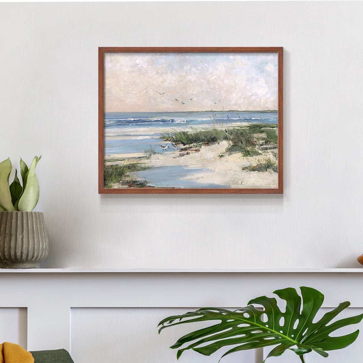 Soft Morning Sea by Sally Swatland - Restickable Framed Giclée Print