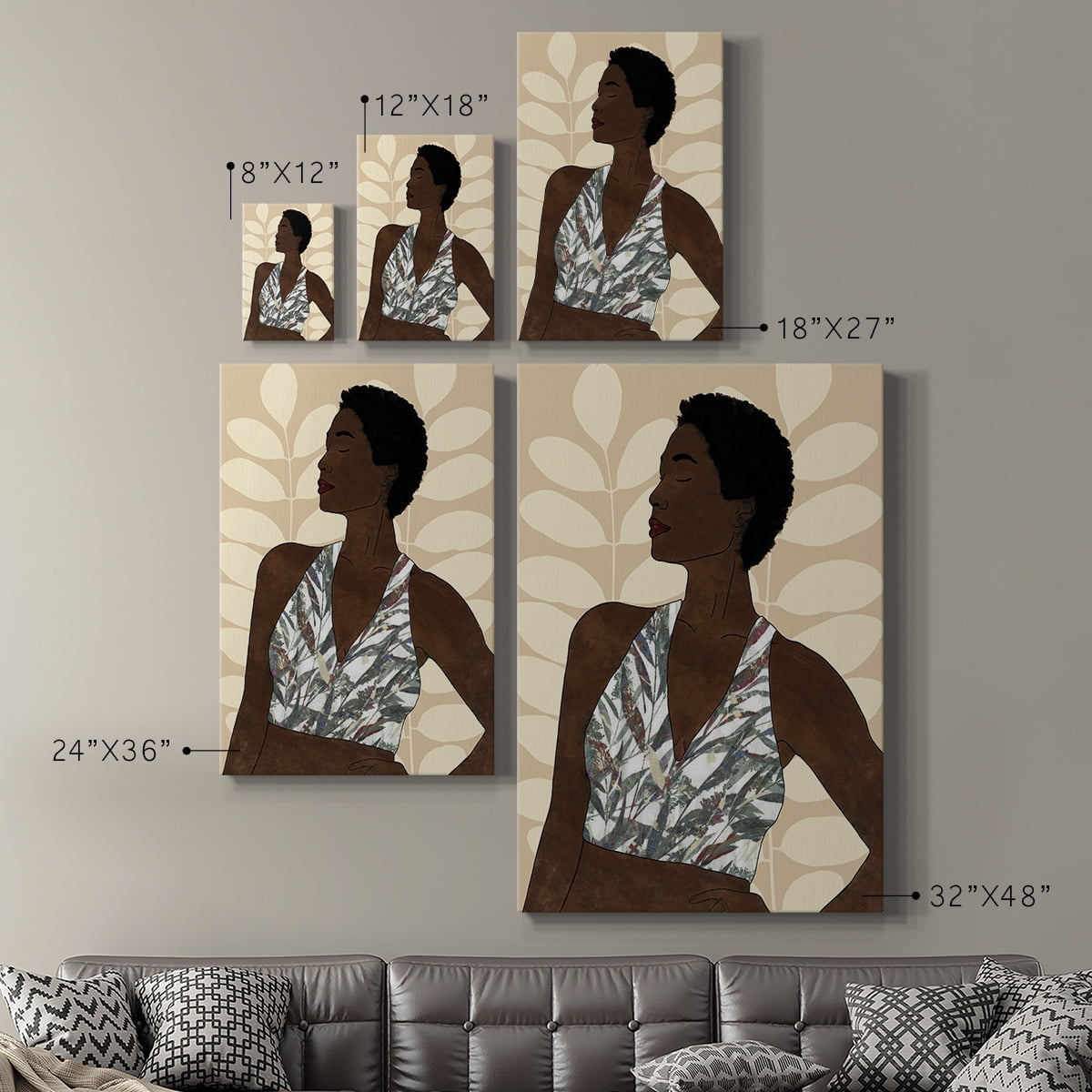 Ethnic Beauty I Premium Gallery Wrapped Canvas - Ready to Hang